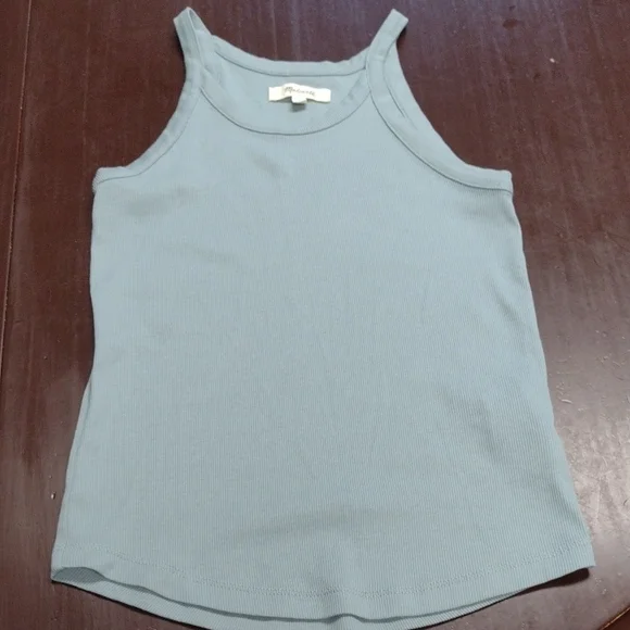 Madewell Green Fitted Sleeveless Tank Top - Picture 8 of 8